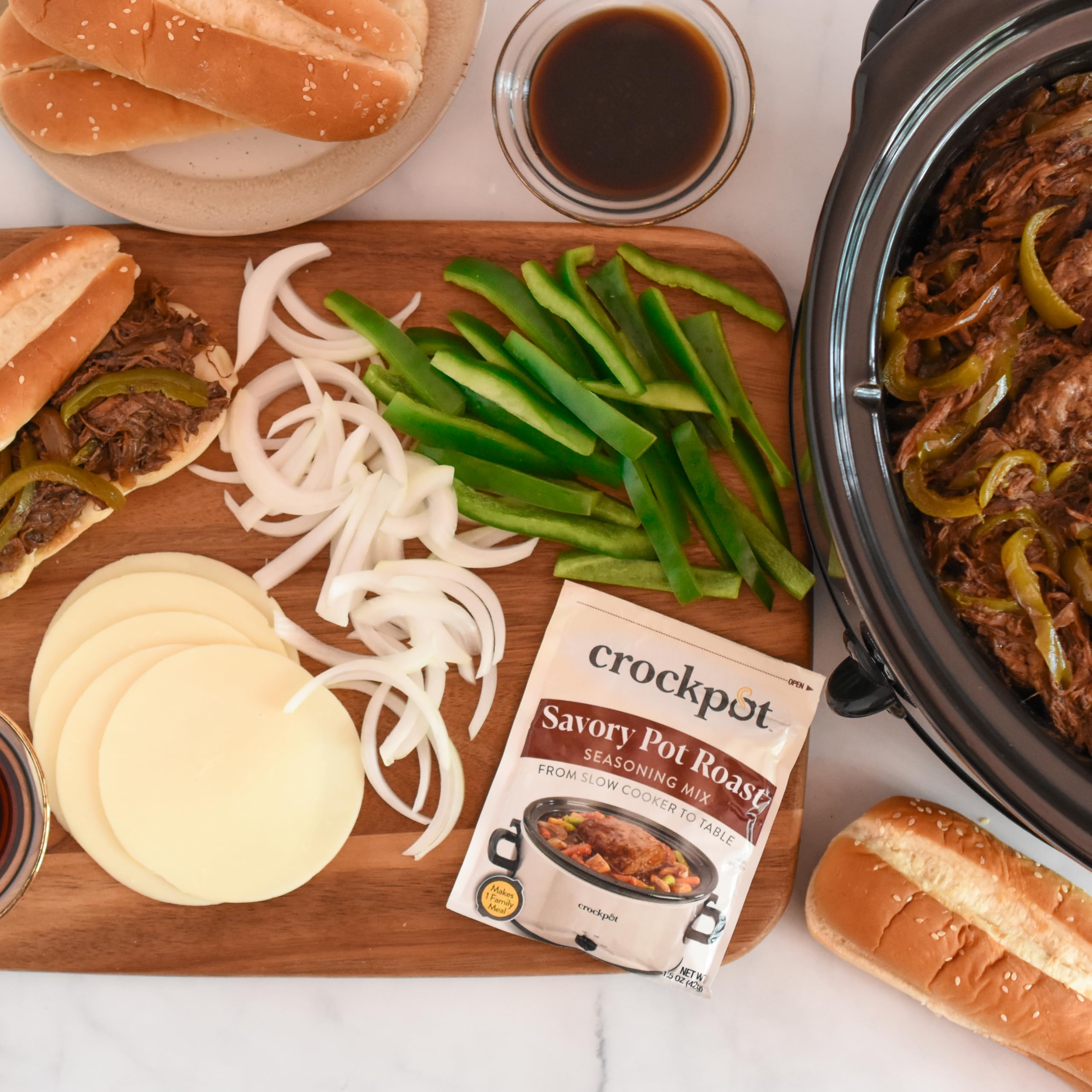 Crock-Pot Savory Pot Roast Seasoning Mix - 1.5 oz | All-Natural Flavor Enhancer for Beef, Pork & Vegetables | Perfect for Slow Cooker, Instant Pot & Family Dinners