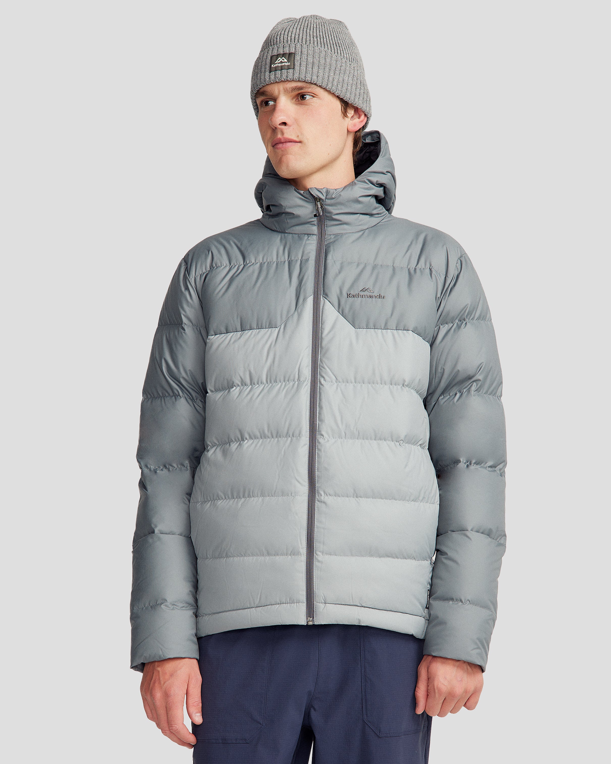 Men's Epiq Hooded Down Jacket v2 - Lightweight Winter Coat for Outdoor Activities | Moon/Light Moon Color | Perfect for Hiking, Camping & Cold Weather Adventures