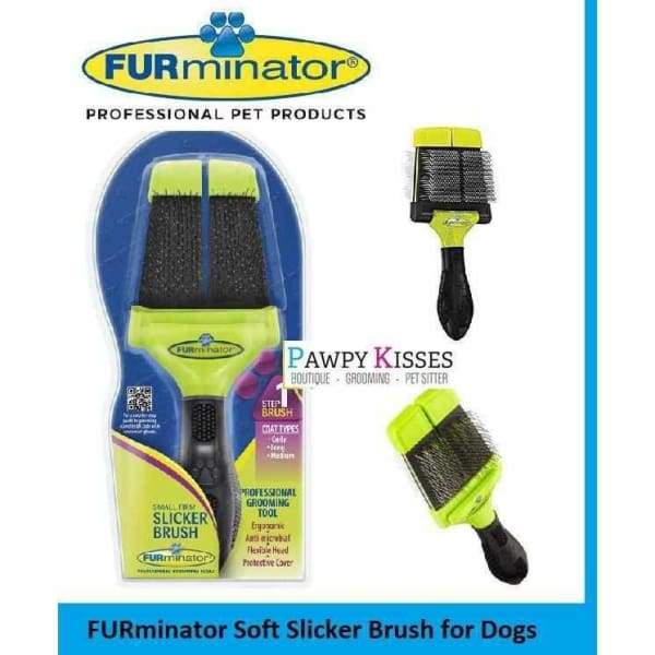 FURminator Soft Slicker Brush for Dogs - Gentle Deshedding & Grooming Tool for All Coat Types | Perfect for Daily Brushing & Removing Loose Hair