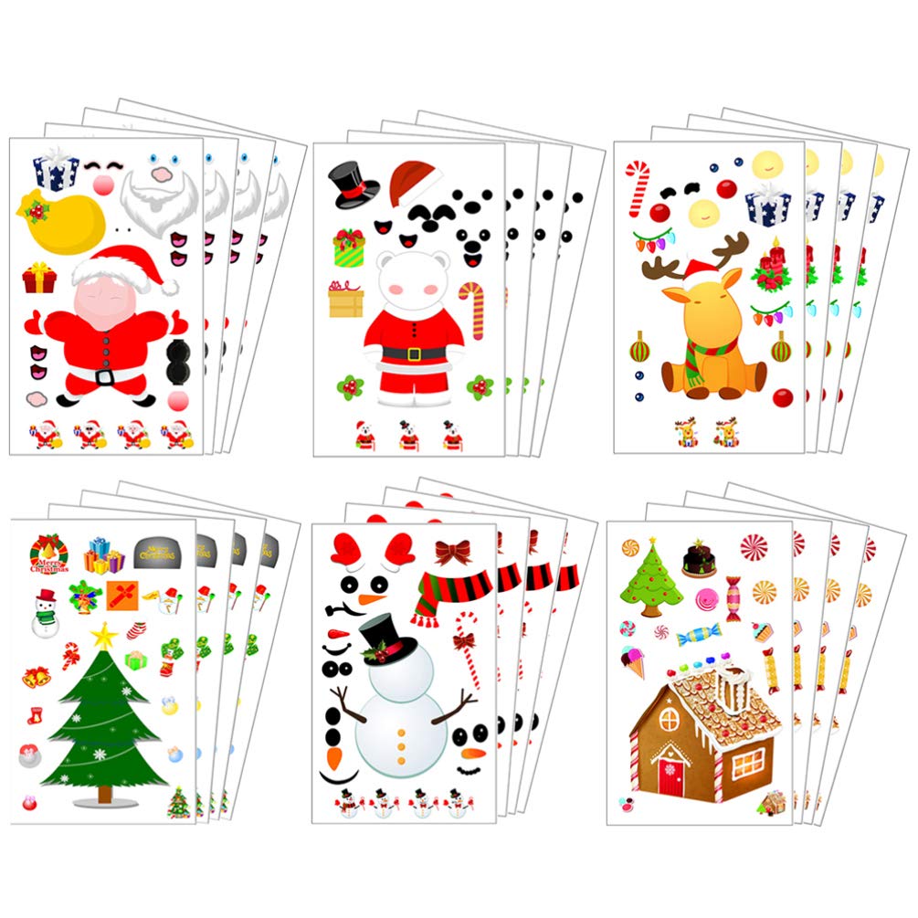 24-Piece Adhesive Animal Sticker Decals for DIY Nativity Decor, Christmas Party, Photo Albums & Holiday Crafts - Fun Grimace Stickers for Kids & Adults (Perfect for Holiday Scrapbooking, Gift Wrapping & Home Decoration)