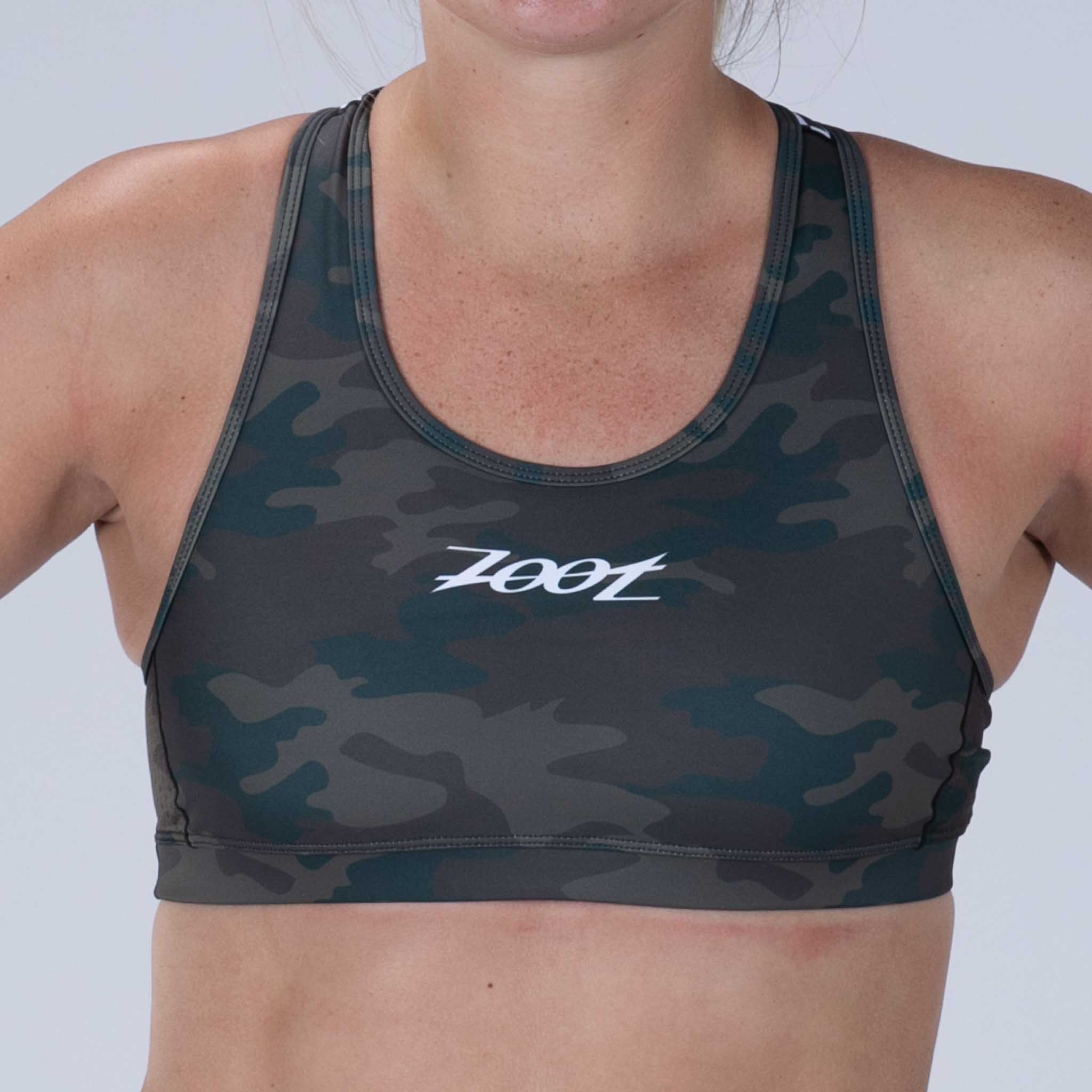 Women's LTD Tri Bra Cali Camo - High-Performance Sports Bra for Yoga, Running & Gym Workouts