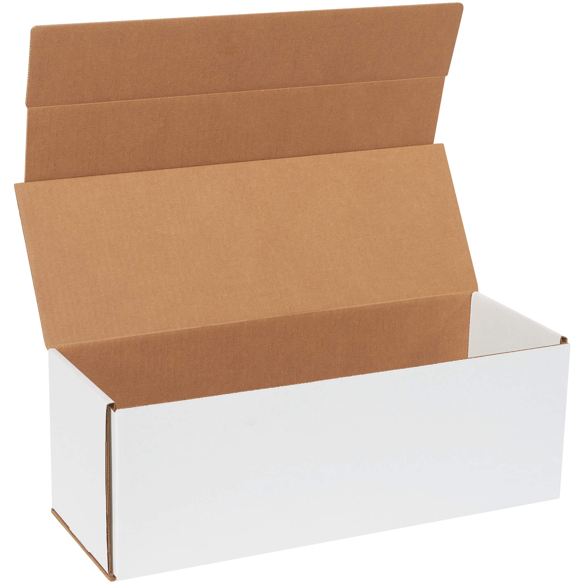 BOX USA 17 x 6 x 6 Inches Corrugated Cardboard Mailers - Tuck Top One-Piece Die-Cut Shipping Cartons, Large White Mailing Boxes (Pack of 50) | Perfect for Ecommerce Shipping, Small Business Packaging & USPS Priority Mail