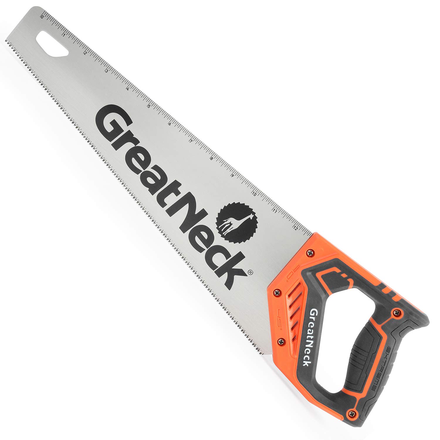 GreatNeck 74001 15 Inch Aggressive Tooth Handsaw - Heavy Duty Wood Saw, Branch Cutter & PVC Pipe Saw | Perfect for Tree Trimming, DIY Woodworking & Outdoor Gardening Projects