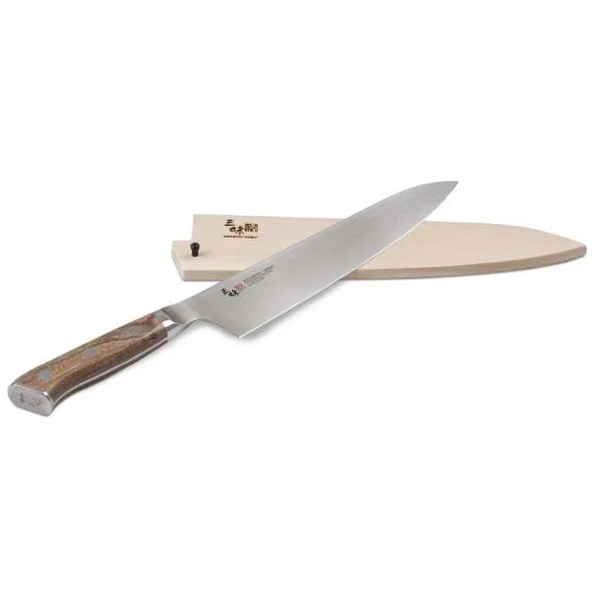 Premium Japanese Gyuto Chef Knife - Zanmai Pro Series with Protective Saya Scabbard | High-Carbon Stainless Steel Blade for Professional Chefs & Home Cooking | Perfect for Slicing, Dicing & Meat Preparation