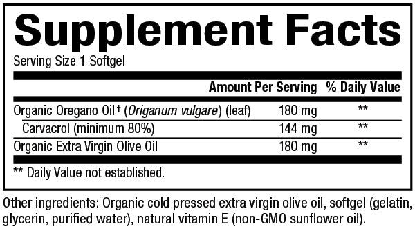 Oil of Oregano 180 mg Softgels - Natural Immune Support Supplement for Cold & Flu Relief - Supports Respiratory & Digestive Health - Perfect for Travel, Seasonal Wellness & Daily Immune Boosting