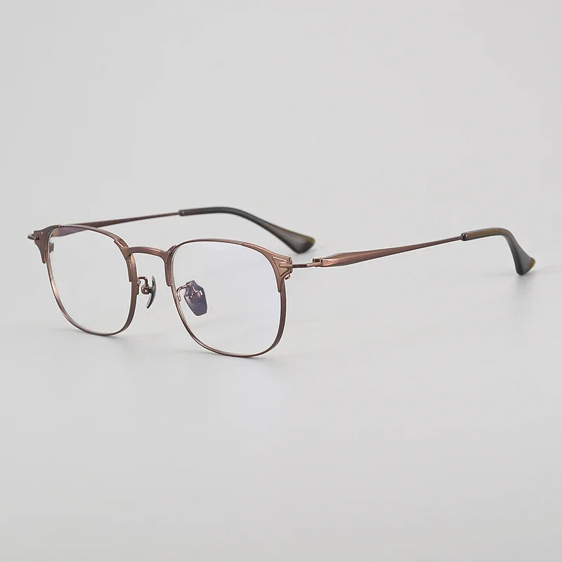 Stylish Aror Men's Full Rim Square Titanium Eyeglasses Frame 94484 - Lightweight & Durable for Work, Reading & Everyday Wear