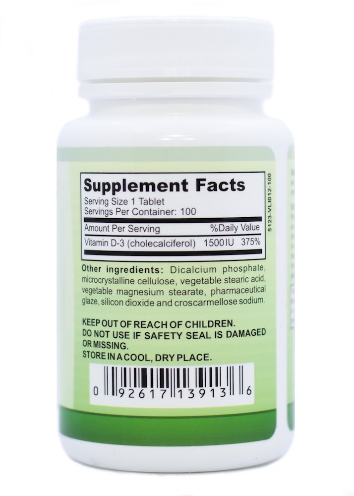 High Potency Vitamin D3 1,500 IU (3 Pack) - Supports Immune System & Bone Health - 300 Softgels by GL Nutrition - Ideal for Daily Supplement & Immune Support