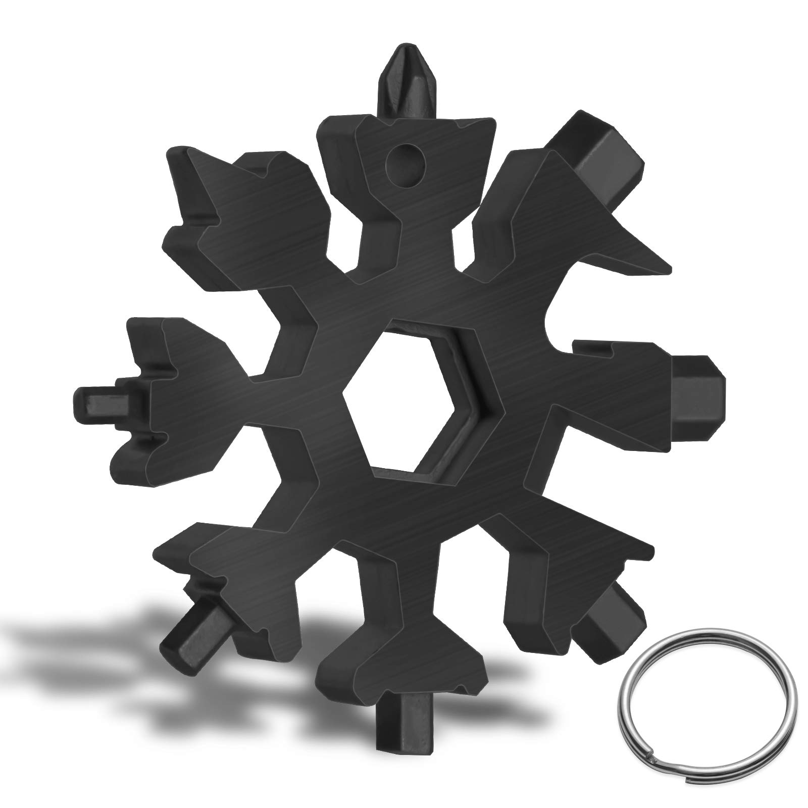 Stainless Steel Snowflake Multi-Tool with Bottle Opener & Screwdriver - Portable All-in-One Survival Tool Kit - Perfect Christmas Gift for Outdoor Camping, Hiking & Home DIY Projects