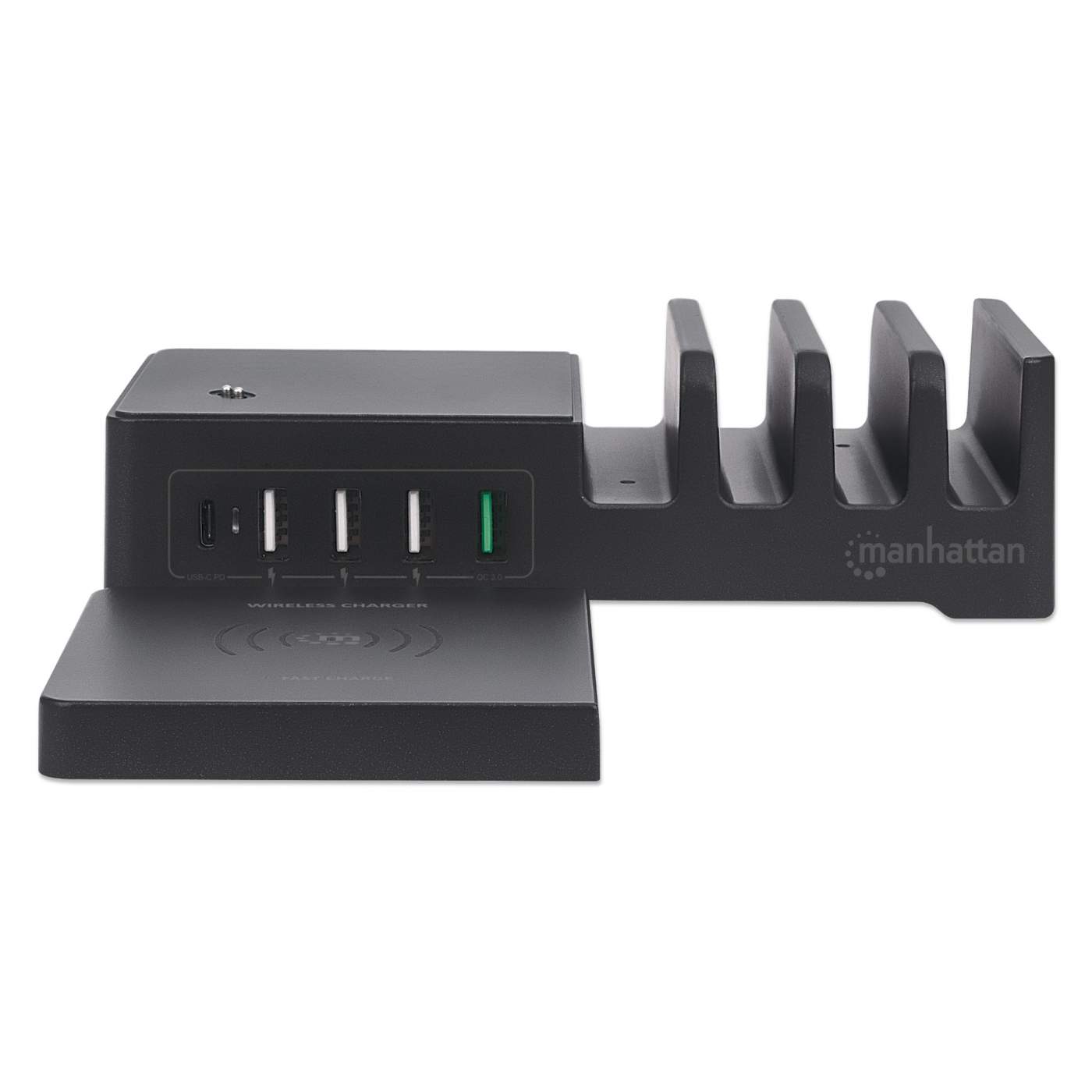 55W Fast Charging Station with Power Delivery & Wireless Charging Pad - Perfect for Home, Office, and Travel Use