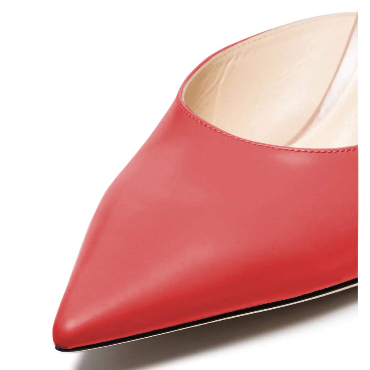 FSJ Women's Slip On Mid Heel Mules - Pointed Toe Dress Sandals & Slides for Women (US Size 4-15) - Perfect for Office, Party & Evening Wear
