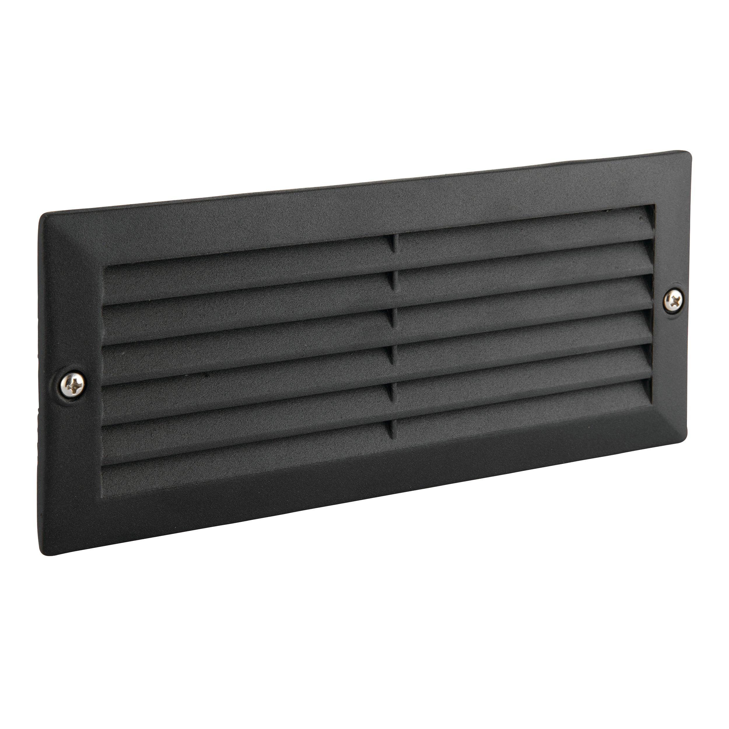 Eco-Friendly Plain & Louvre Black Brick Light IP44 40W LED Wall Sconce - Perfect for Outdoor Patio, Garden, and Pathway Lighting