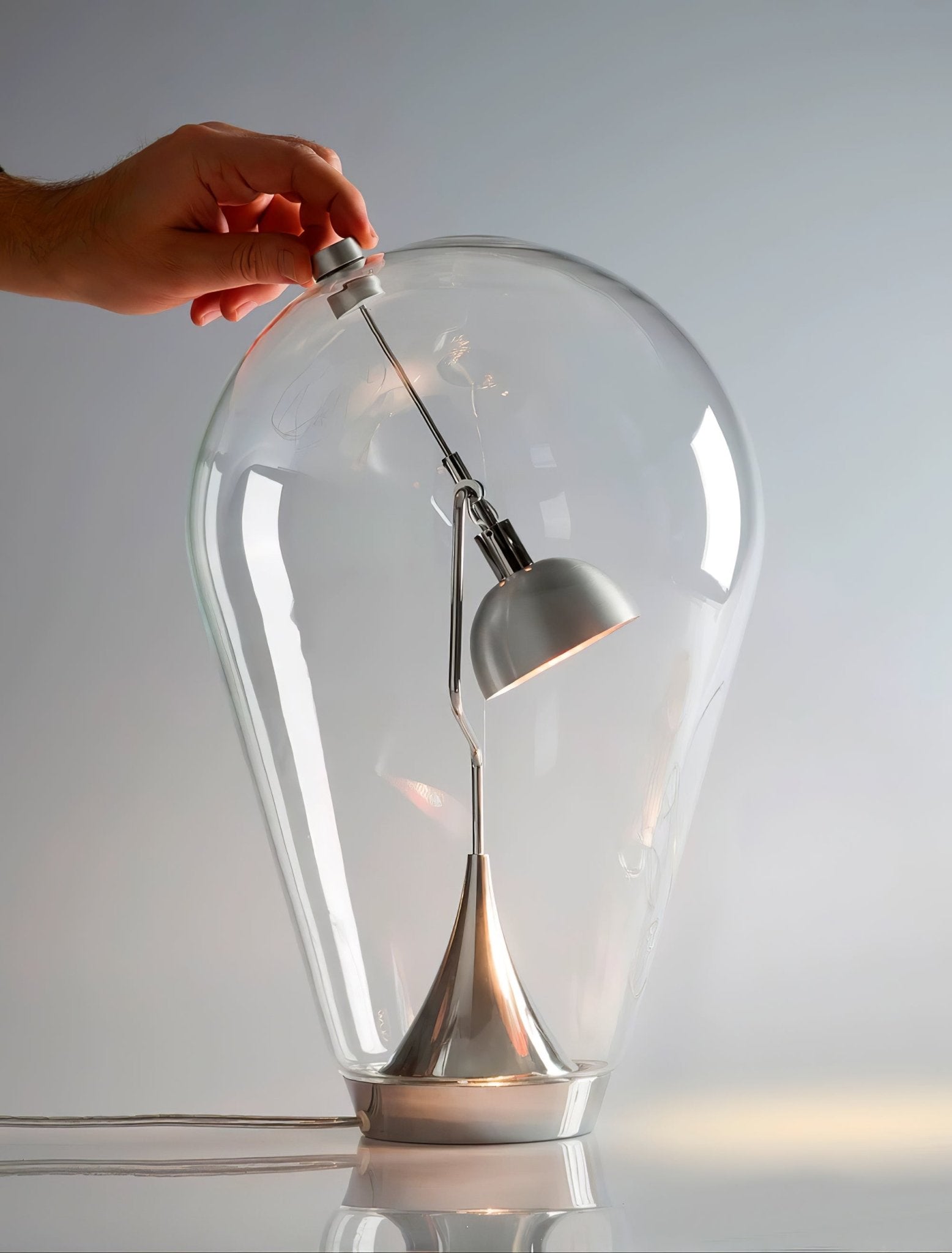 Modern LED Blow Table Lamp - Adjustable Brightness, USB Charging, Touch Control - Perfect for Bedroom, Living Room, and Office Lighting