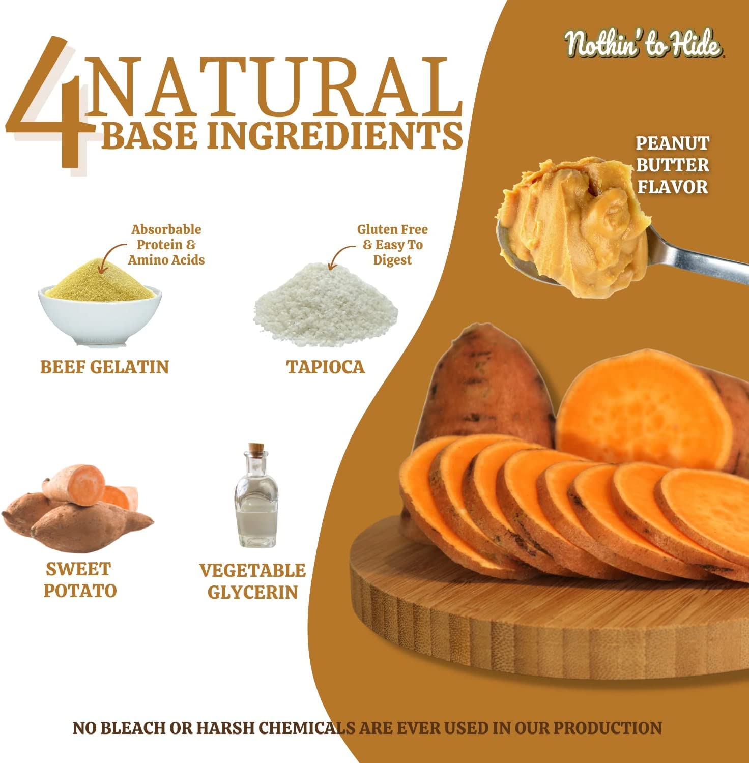 Fieldcrest Farms Natural Rawhide Alternative Dog Chews - 3 Pack Bundle (Chicken, Beef, Peanut Butter) | Premium Digestible Dental Treats for Small & Large Dogs | Perfect for Training, Teething & Anxiety Relief