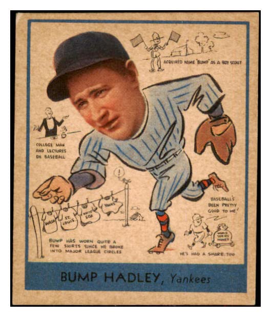 1938 Goudey #275 Bump Hadley New York Yankees Baseball Card EX-MT 435176 - Rare Vintage Sports Memorabilia for Collectors & Fans | Perfect for Display, Investment & Baseball History Enthusiasts