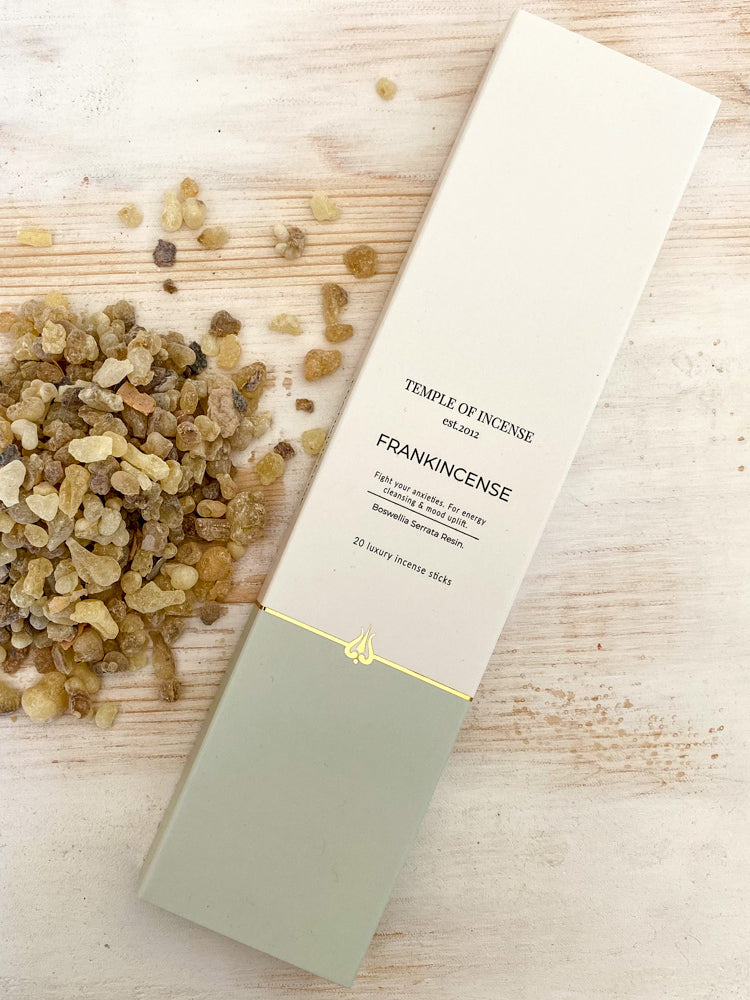 Premium Frankincense Incense Sticks - Natural Aromatherapy for Meditation, Yoga & Relaxation - Handcrafted Temple of Incense for Spiritual Cleansing & Home Fragrance