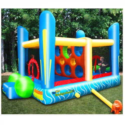 KidWise Jump N Dodgeball Bounce House - Inflatable Playhouse for Kids Outdoor Birthday Parties, Backyard Games & Summer Activities - Perfect for Ages 5-12