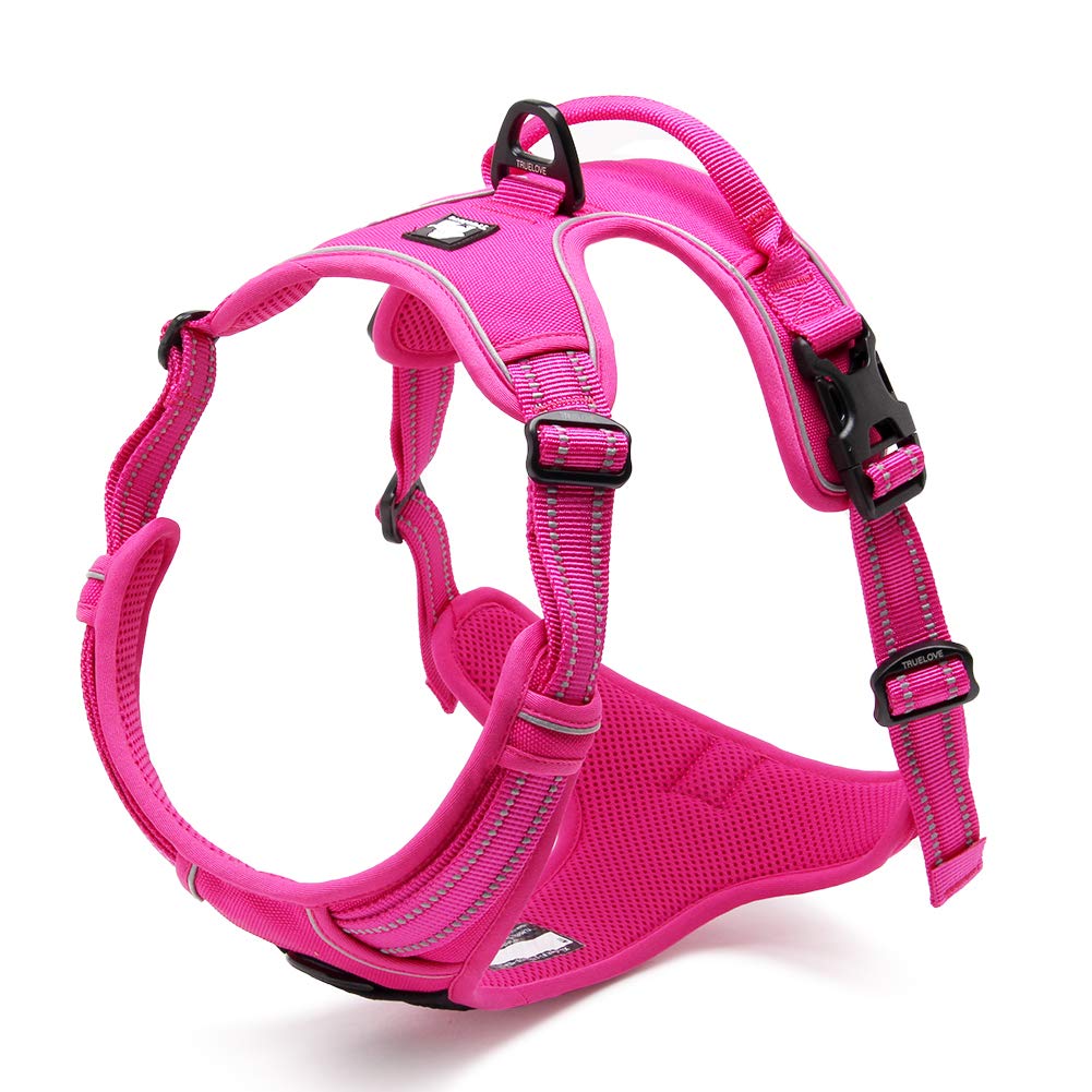 Chai's Choice Small Dog Harness Vest in Fuchsia | Adjustable, Soft Padded & No-Choke Design for Comfort & Safety | 3M Reflective Strips for Night Visibility | Perfect for Walking, Running & Outdoor Adventures with Your Pet