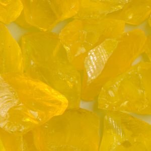 Premium Chunky Yellow Landscape Glass - 50 Lb Bag for Decorative Garden Rocks, Pathways & Aquariums | Durable Outdoor & Indoor Decorative Stones