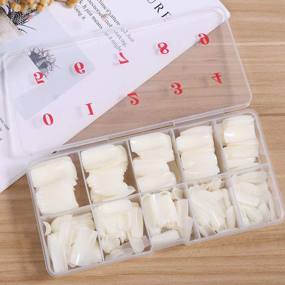 500 Pcs Nails with 15 Professional Nail Art Brushes & 5 Dotting Pens - Complete Nail Art Design Kit for DIY Manicure, Salon & Home Use