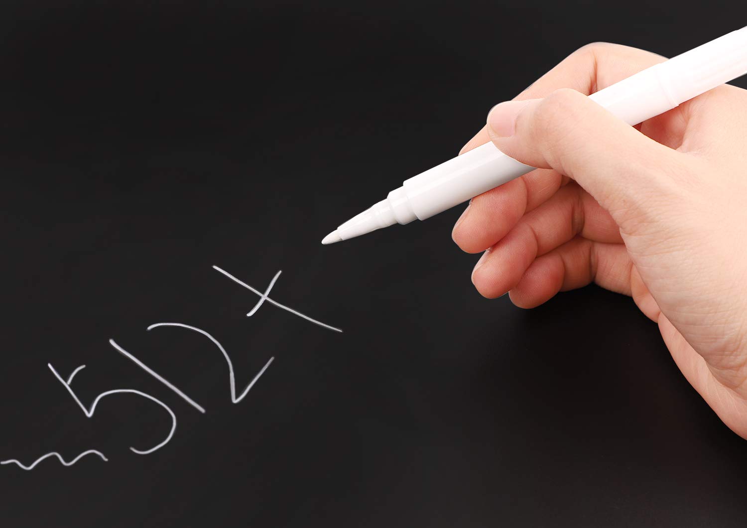 **Starsouce White Dustless Chalk - Non-Toxic Chalk Bullet Tip Dry Erase Marker Pens for Home, School & Office Chalkboard (Pack of 10) - Perfect for Teaching, Drawing & Writing on Blackboards**