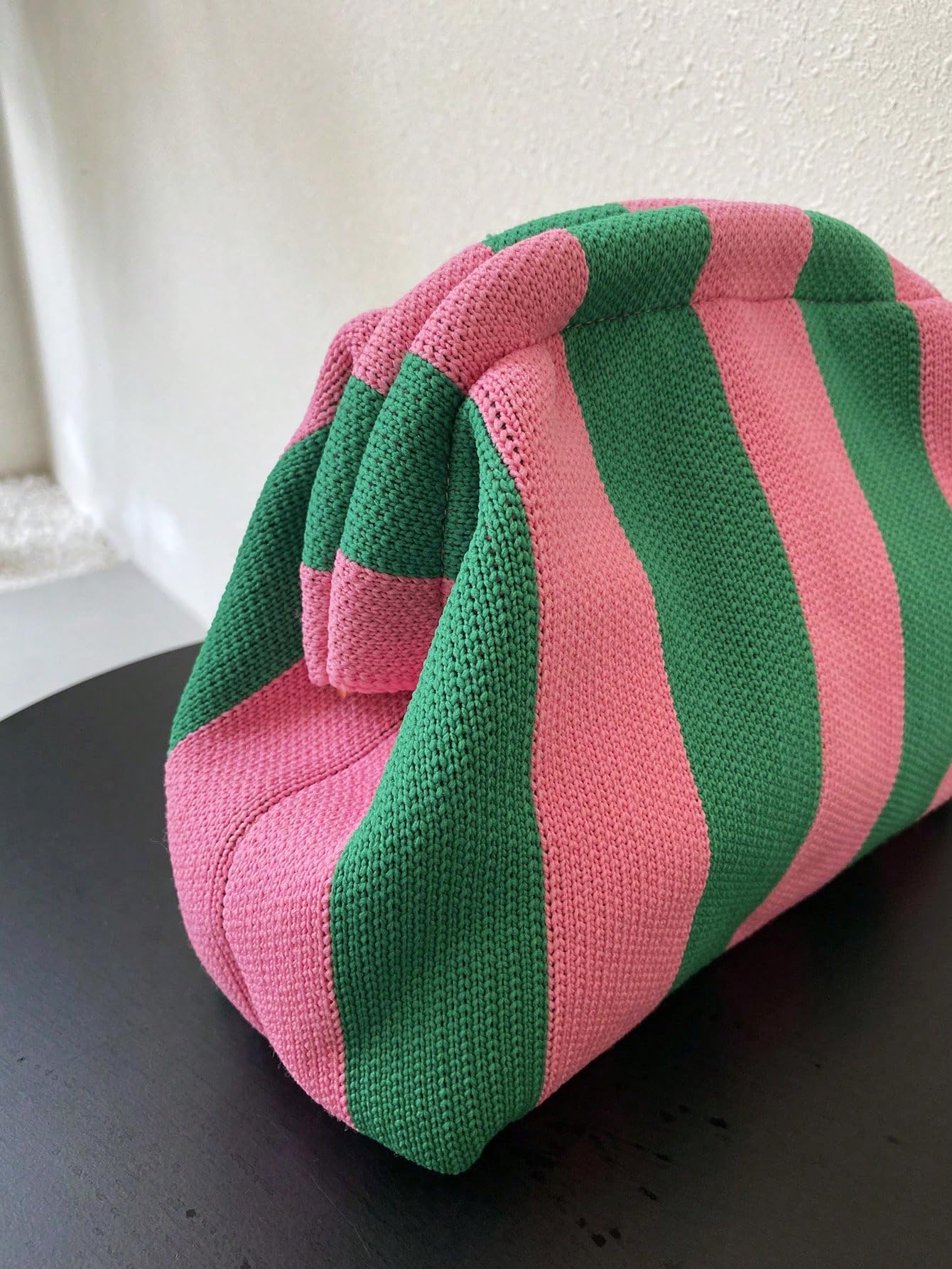 Women's Colorblock Crochet Clutch Handbag - Small Casual Purse for Evening Parties, Weddings & Daily Use