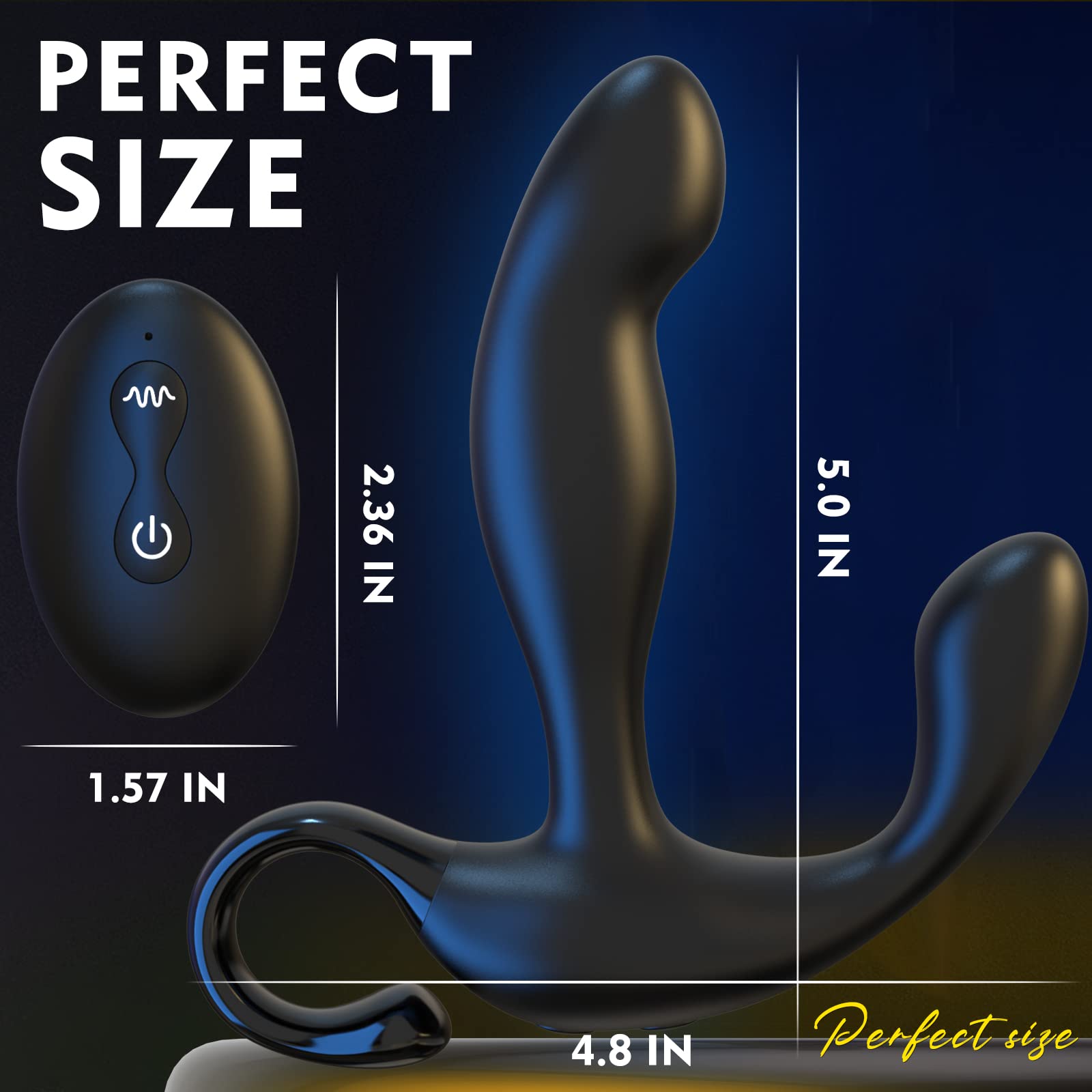 Premium Remote Control Prostate Massager - 10 Wave & 10 Vibration Modes Anal Vibrator for Men, Women & Couples | Waterproof Adult Sex Toy for Solo Play & Partner Intimacy | Perfect for Stress Relief & Enhanced Pleasure