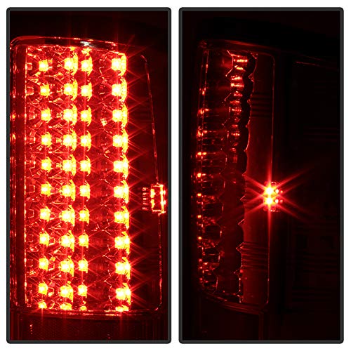 ACANII Chrome LED Tail Lights for 2007-2013 GMC Sierra 1500 & 2007-2014 2500/3500 Pickup Trucks - Bright Brake Lamps (Left+Right Pair) - Enhanced Safety & Style for Night Driving