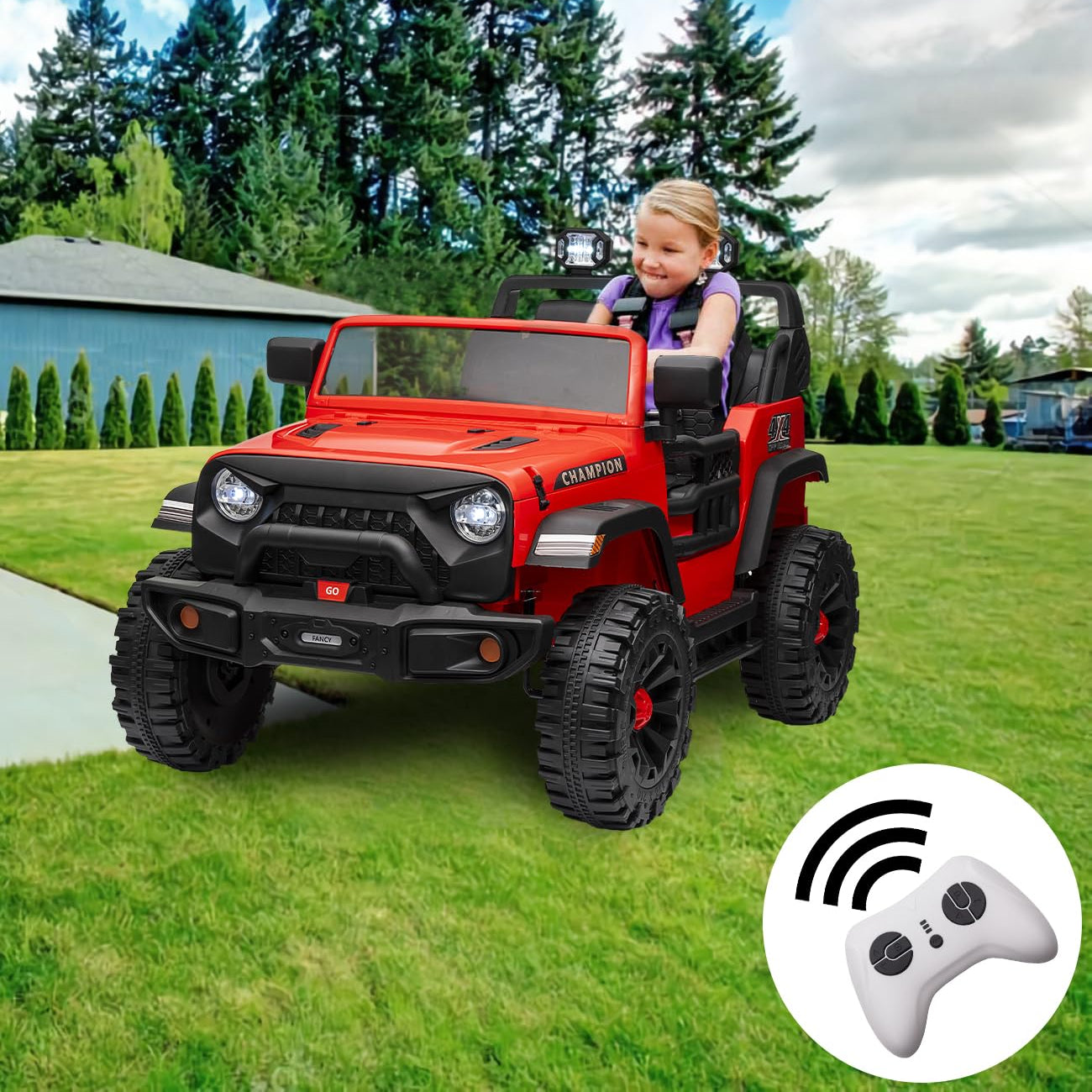 GARVEE 24V Kids Electric Ride On Car - 2 Seater XL Power Wheels for Ages 3+, 20