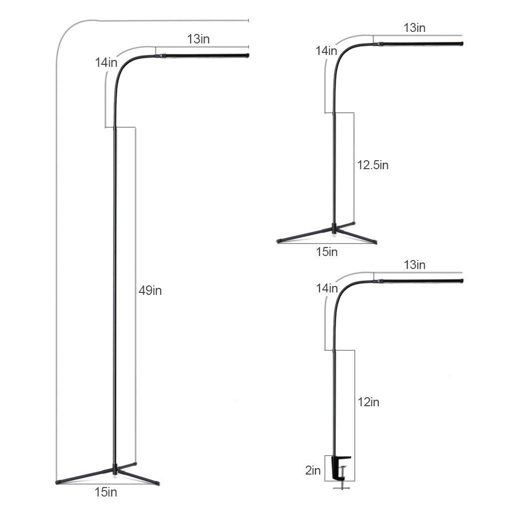 360° Flexible Gooseneck LED Floor Lamp - Adjustable Brightness Dimmable Reading & Desk Light for Living Room, Office, Study - Modern Task Lighting with Sturdy Tripod Base (Perfect for Reading, Working, and Home Decor)