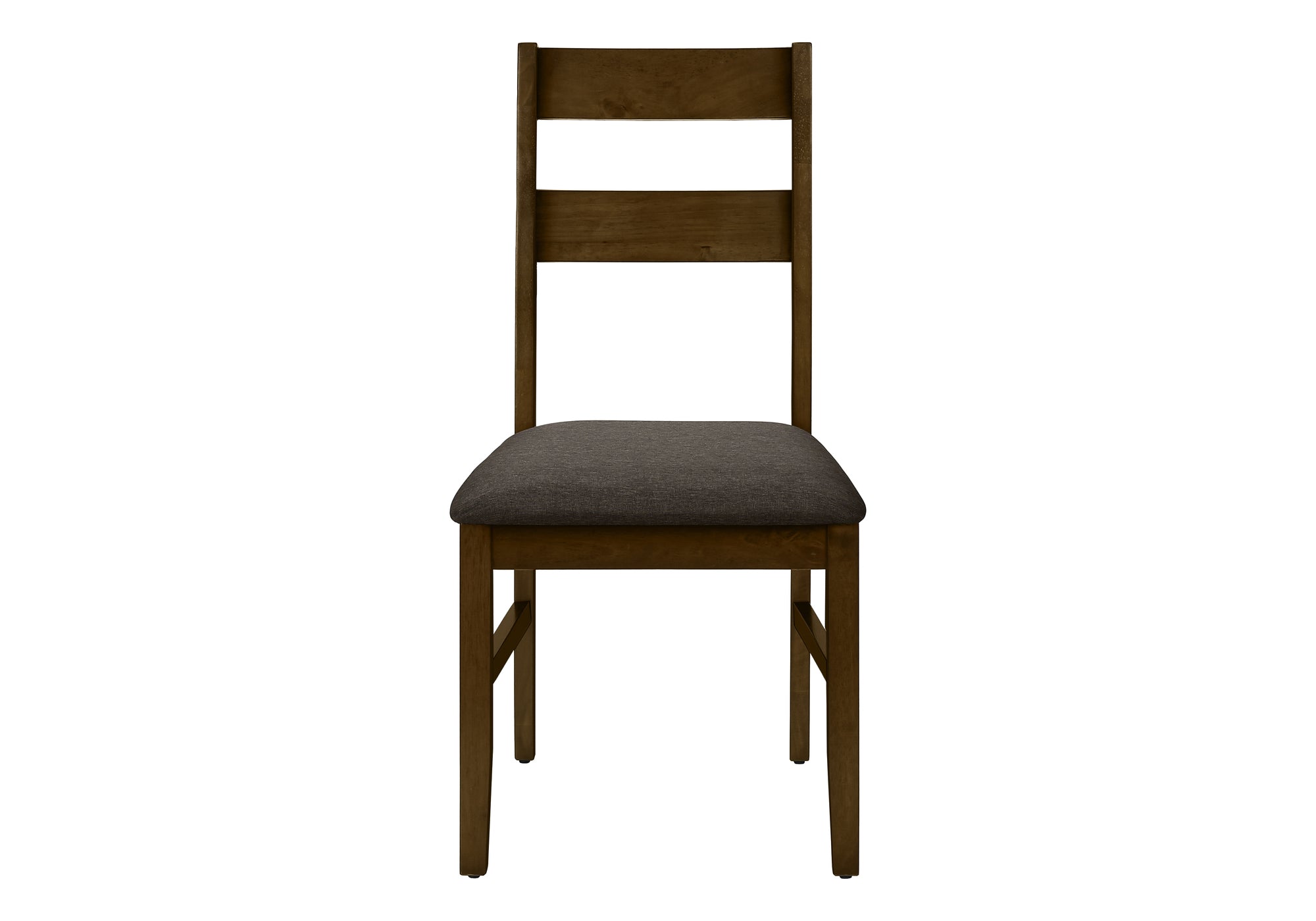 Set of 2 Brown Upholstered Dining Chairs - 37 Inch Height Solid Wood Frame with Fabric Seat - Transitional Style Side Chairs for Dining Room & Kitchen - Perfect for Family Meals and Entertaining Guests