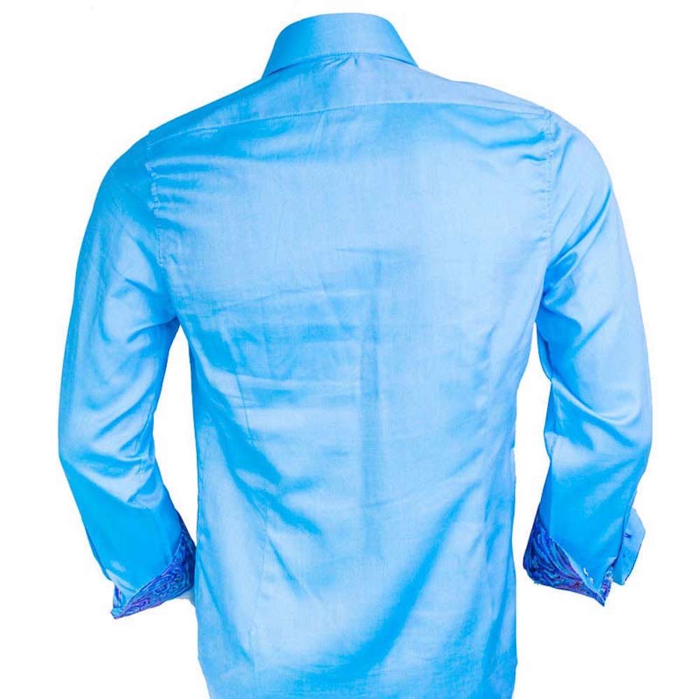 Stylish Light Blue & Purple Designer Dress Shirts | Premium USA-Made Formal Wear | Perfect for Business Meetings & Special Occasions