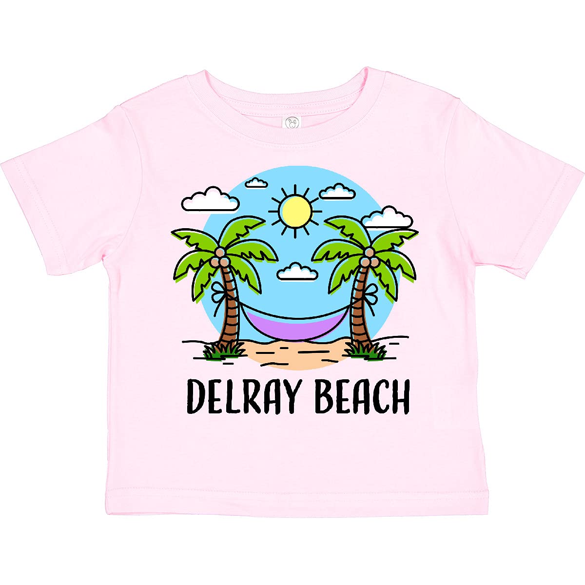 Inktastic Summer Vacation in Delray Beach Toddler T-Shirt - Cute Graphic Tee for Boys & Girls - Soft Cotton Kids Shirt for Beach Trips & Family Vacations