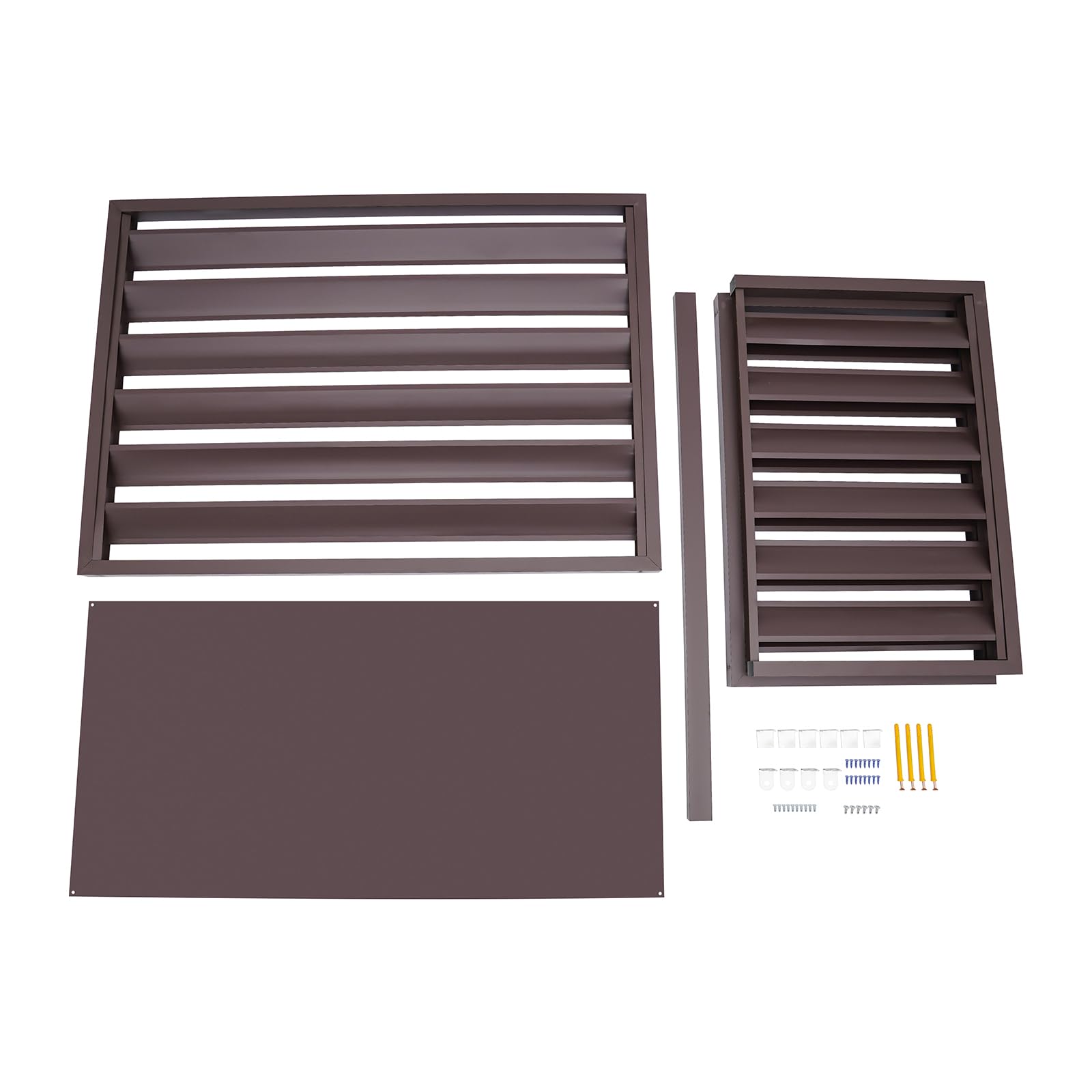 Outdoor AC Unit Privacy Fence Cover - 40x20x28in Coffee Color Air Conditioner Screen for Backyard, Patio & Home Exterior Protection