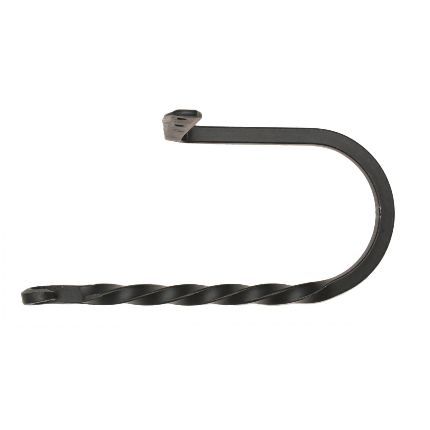 Hand Forged Wrought Iron Wall Mounted Toilet Paper Holder - 7.75 Inch Rustic Bathroom Decor for Farmhouse, Cabin & Primitive Style Homes - Durable Iron TP Roll Stand for Powder Room, Guest Bath & RV