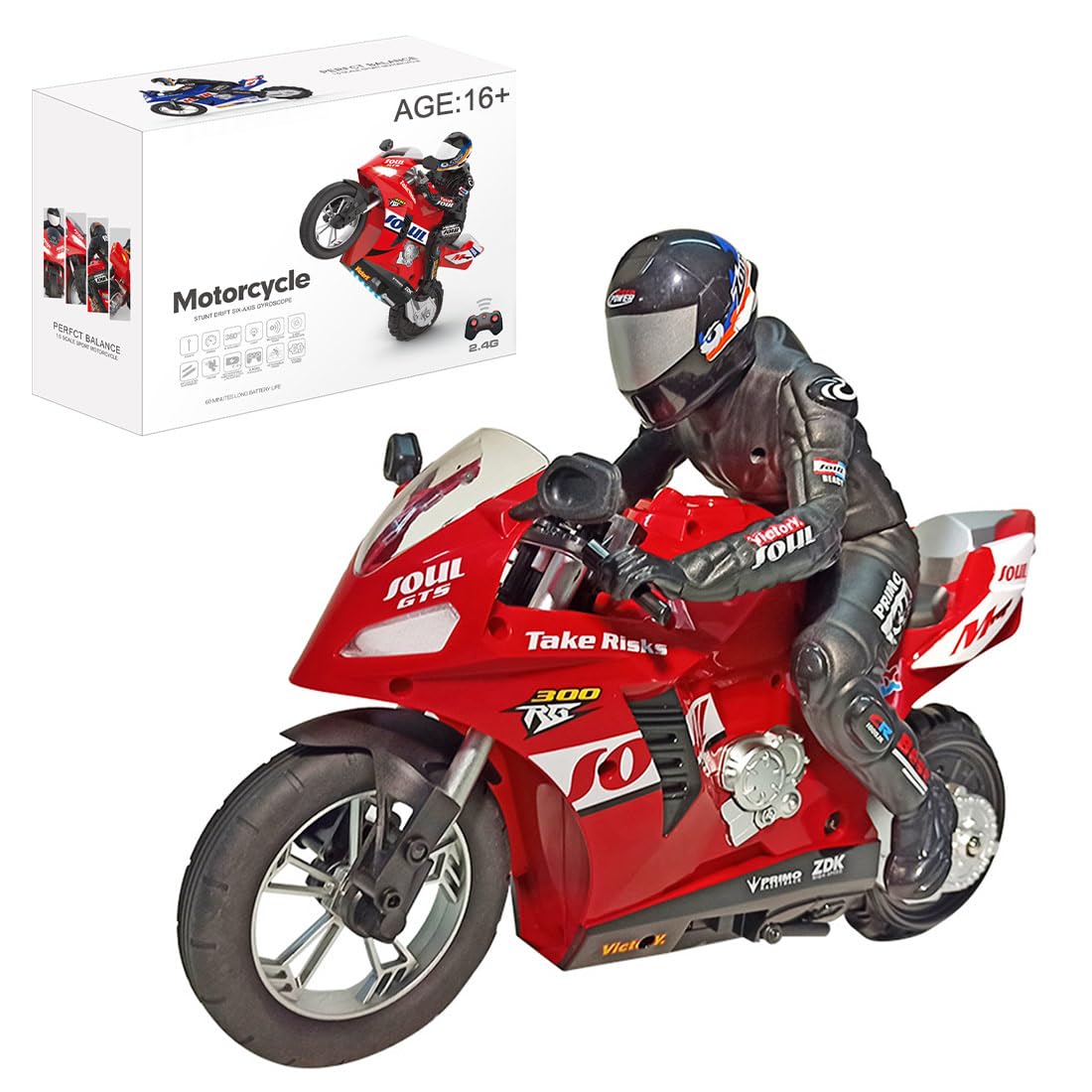 1/6 RC Dirt Bike for Adults - 2.4GHz Remote Control Stunt Motorcycle with Dual Motors | Off-Road Racing & Backyard Play