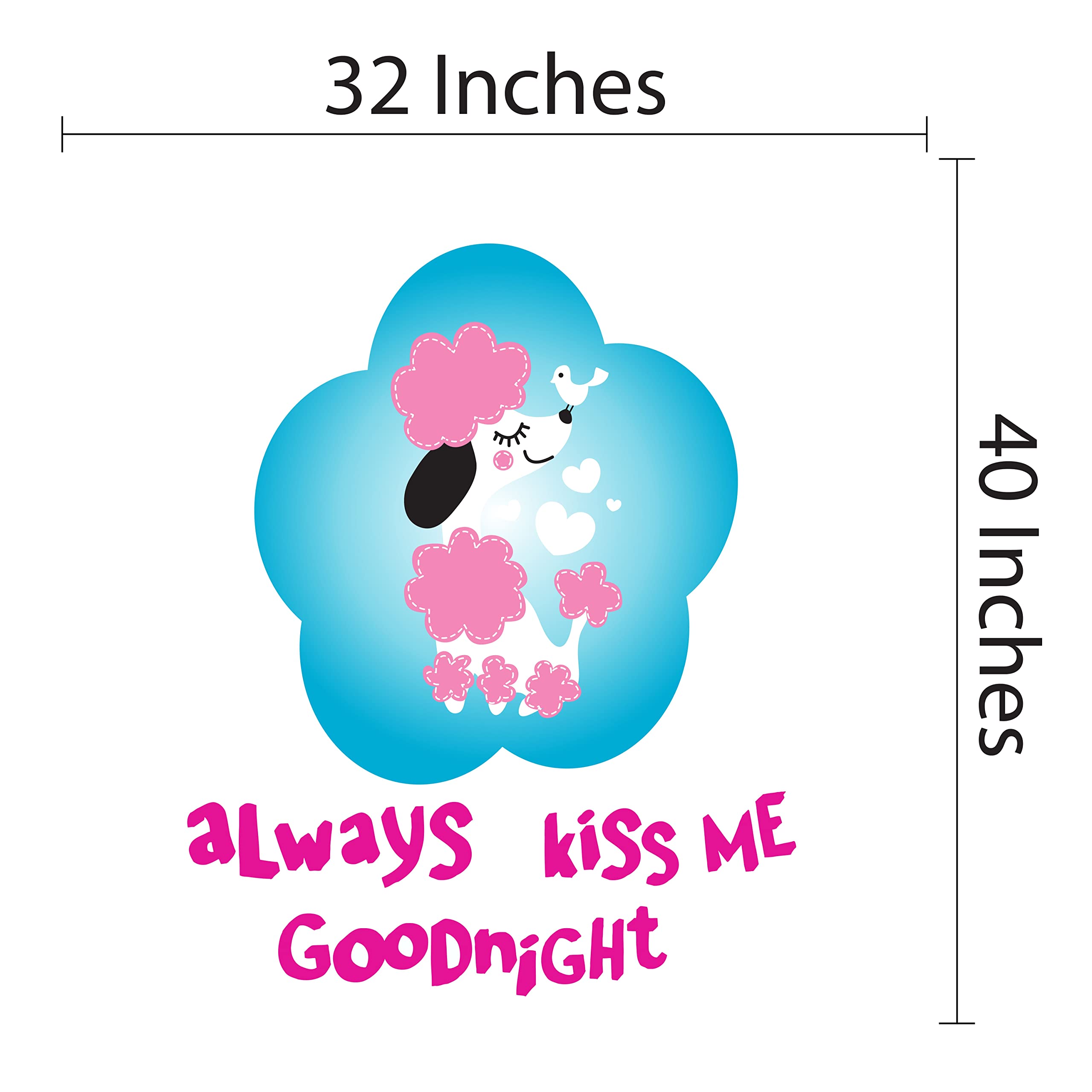 Cartoon Poodle Vinyl Wall Sticker - Nursery, Baby Room, Bedroom & Living Room Decor - 32