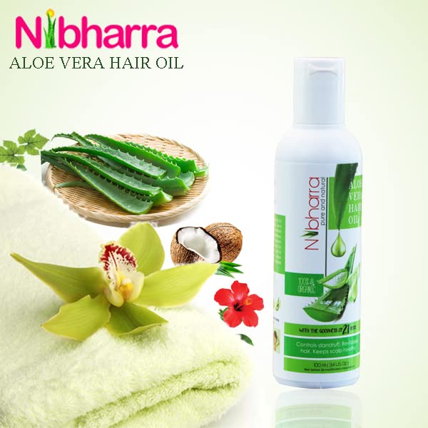 Nibharra Herbal Hair Shampoo & Conditioner with Aloe Vera - 100ml Natural Hair Oil for Women | Deep Moisturizing & Repair for Dry, Damaged Hair | Perfect for Daily Use & Salon-Quality Results