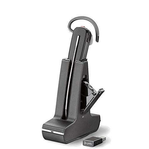 Poly Savi 8245 UC Wireless USB Headset System with Noise Cancelling - Office & Call Center Headphones for Clear Communication