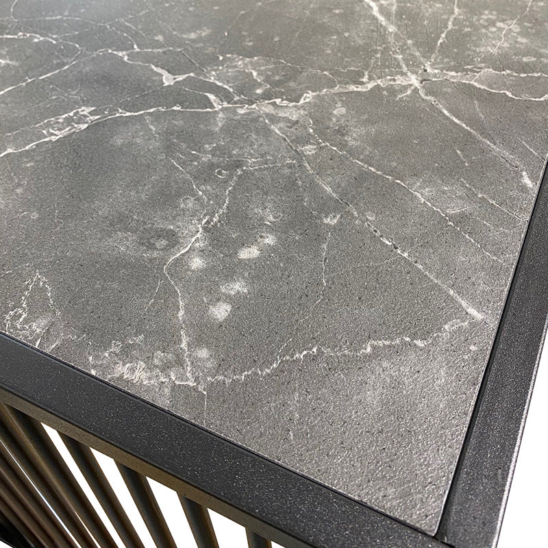 STRINGTON 47-Inch Rectangular Coffee Table - Black Marble Effect Modern Living Room Furniture for Small Spaces | Perfect for Apartments, Condos & Lounge Areas