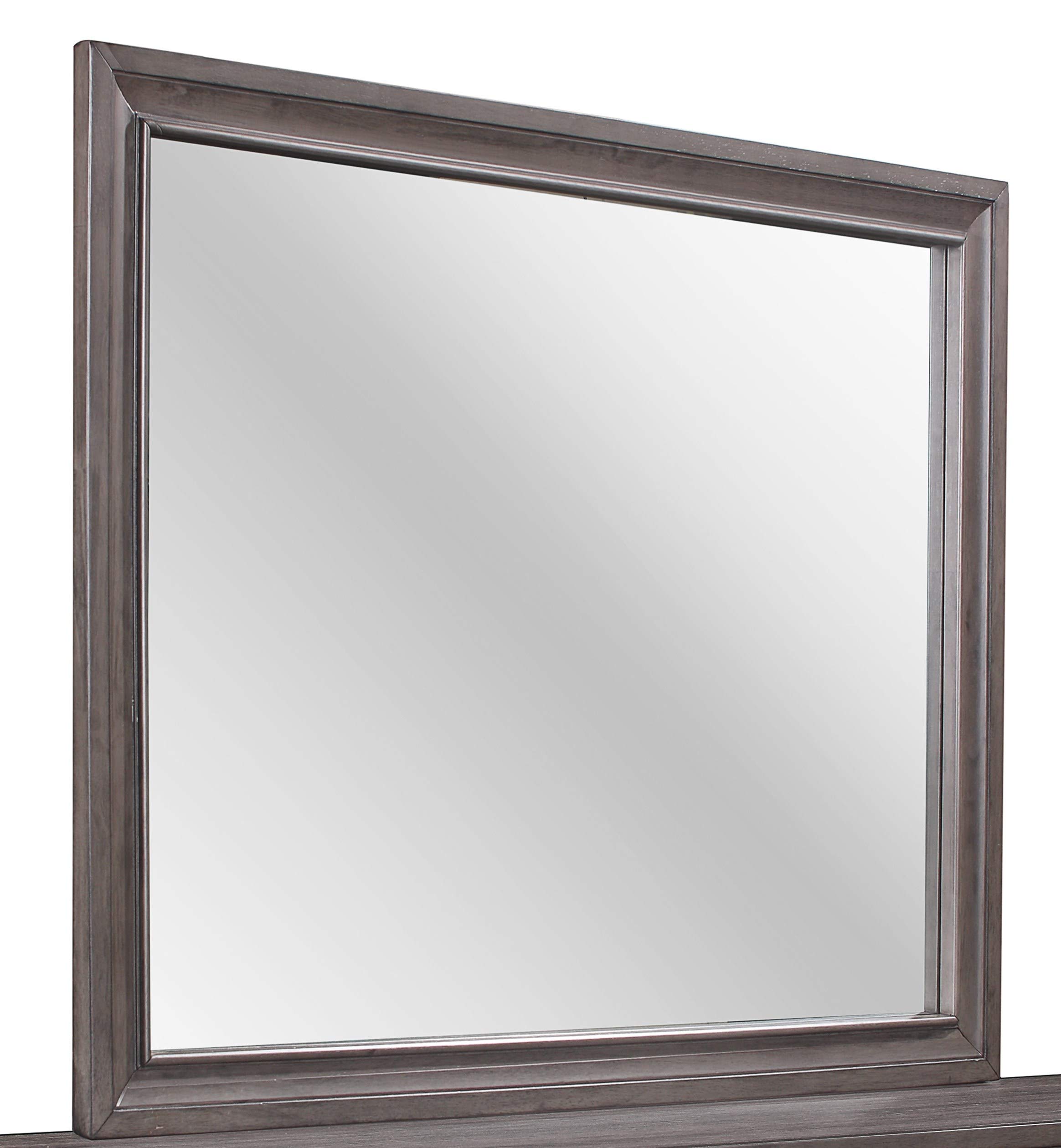 Global Furniture USA Seville Mirror Gray - Modern Full-Length Wall Mirror for Bedroom, Living Room & Entryway Decor