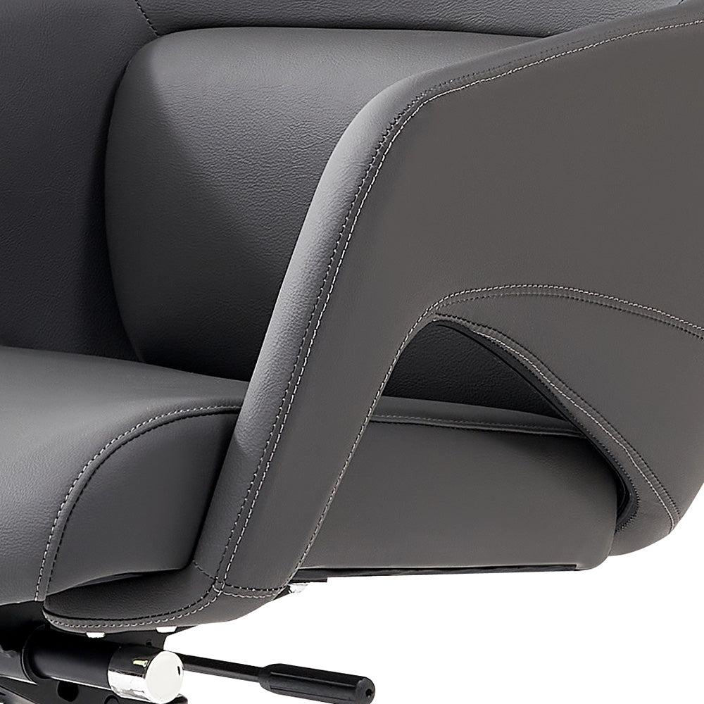 Premium RONAN Executive Office Chair - Ergonomic Grey High Back Desk Chair for Home & Office Workspaces - Perfect for Long Hours of Sitting & Productivity