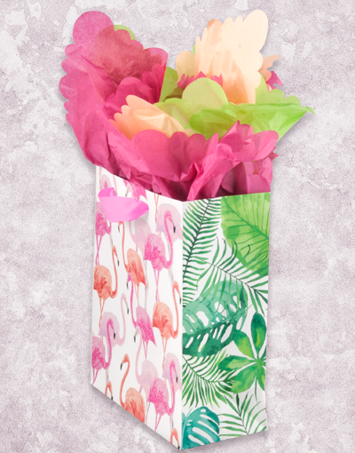 Flamingo Flock Gift Bags for Party Favors, Birthday Gifts & Wedding Decor - Premium Quality Studio Design
