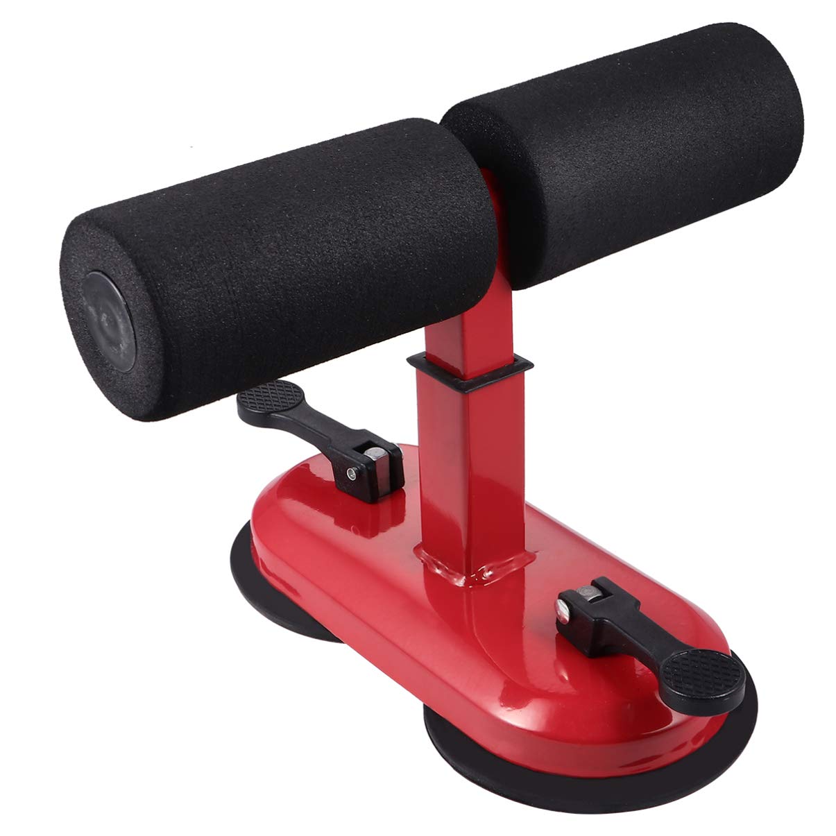Portable Sit Up Bar - Abdominal Trainer for Home Gym, Core Muscle Workout Equipment, Body Stretching Device for Fitness & Strength Training | Perfect for Home Exercise, Yoga & Pilates (Red)