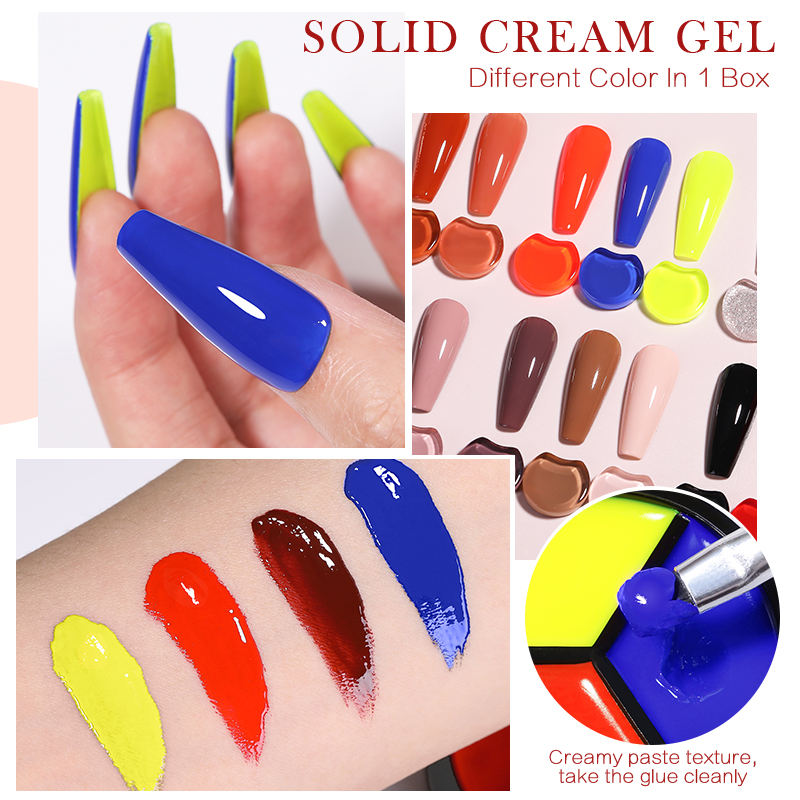 Born Pretty 3-in-1 Solid Cream Gel Polish Set - Long Lasting Nail Polish for Manicure & Pedicure | Perfect for Home Nail Art, Salon Use & Gift Giving