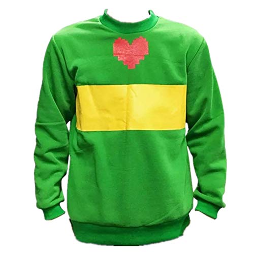 Undertale Sans & Chara Anime Cosplay Hoodie - Game Character Pullover Sweatshirt for Halloween, Conventions & Gaming Events