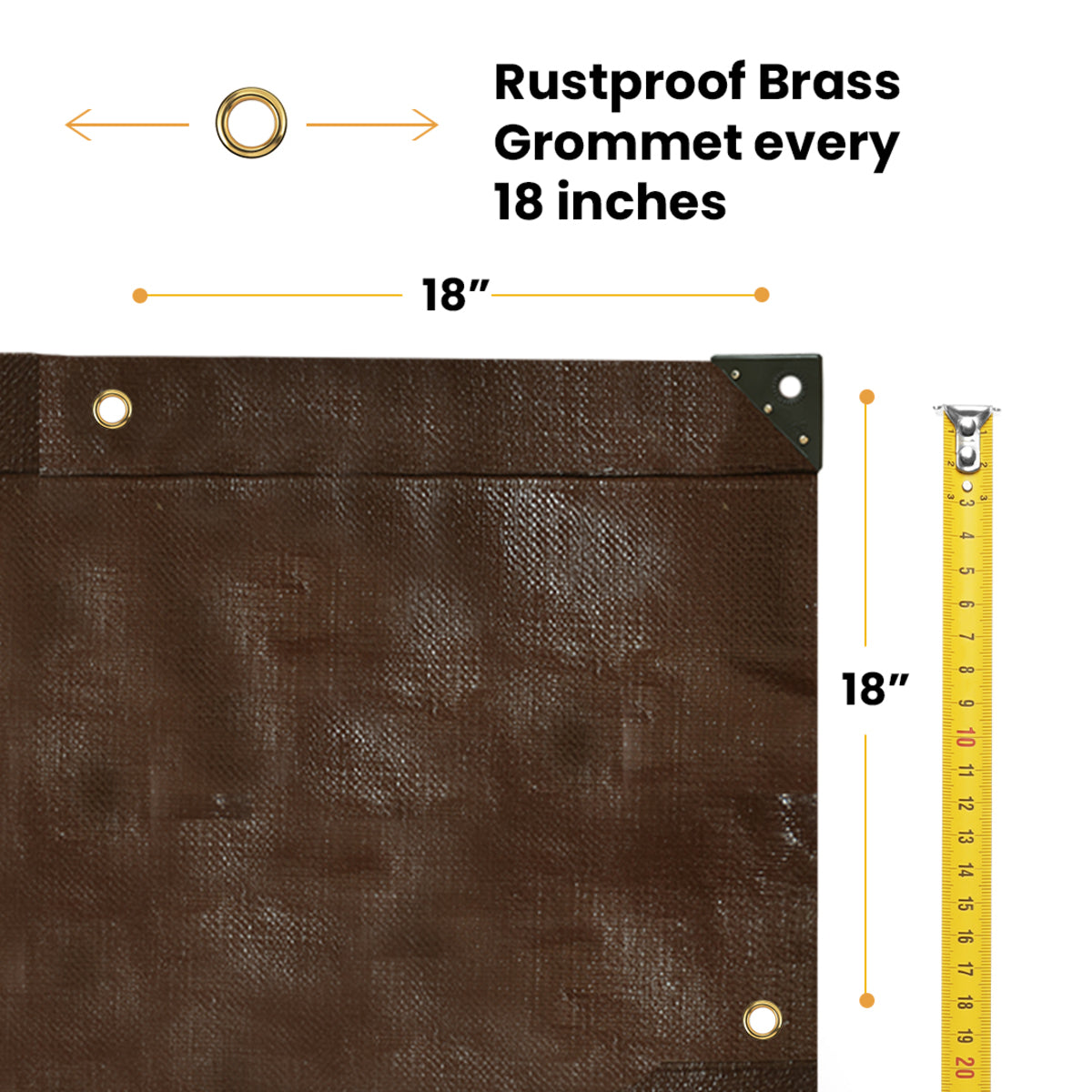 12' x 20' Heavy Duty Waterproof Poly Tarpaulin - Multipurpose Outdoor Cover for Camping, Construction, Boat & RV Protection