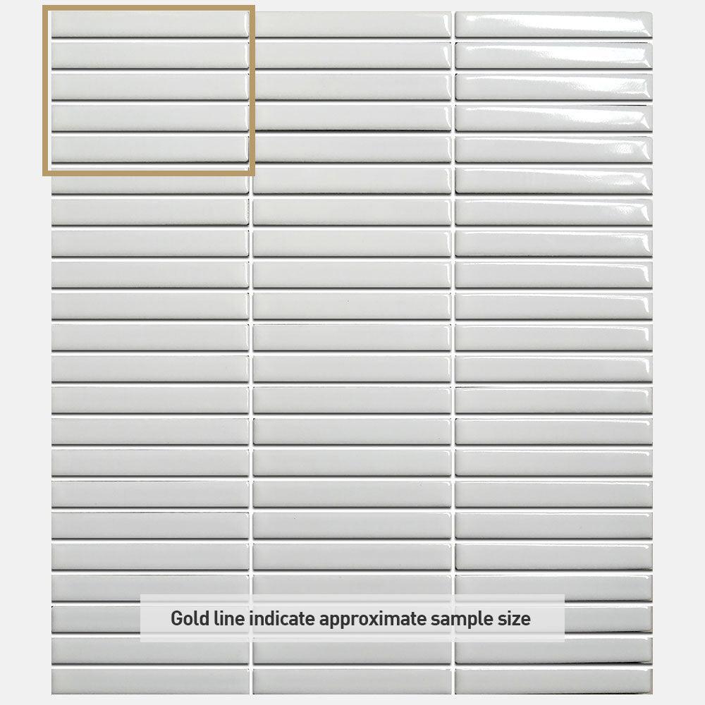 Nara White Kit Kat Gloss Mosaic Tile - Premium Ceramic Wall & Floor Tiles for Kitchen Backsplash, Bathroom, and Shower Decor