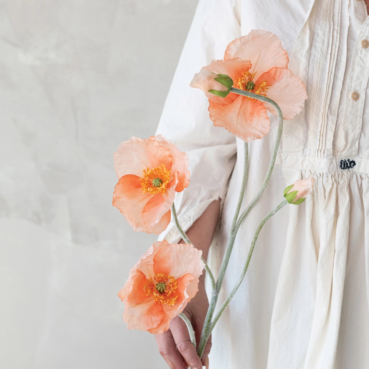 Artificial Poppy Flower Picks - Realistic Fake Floral Stems for Home Decor, Wedding Bouquets, and DIY Crafts