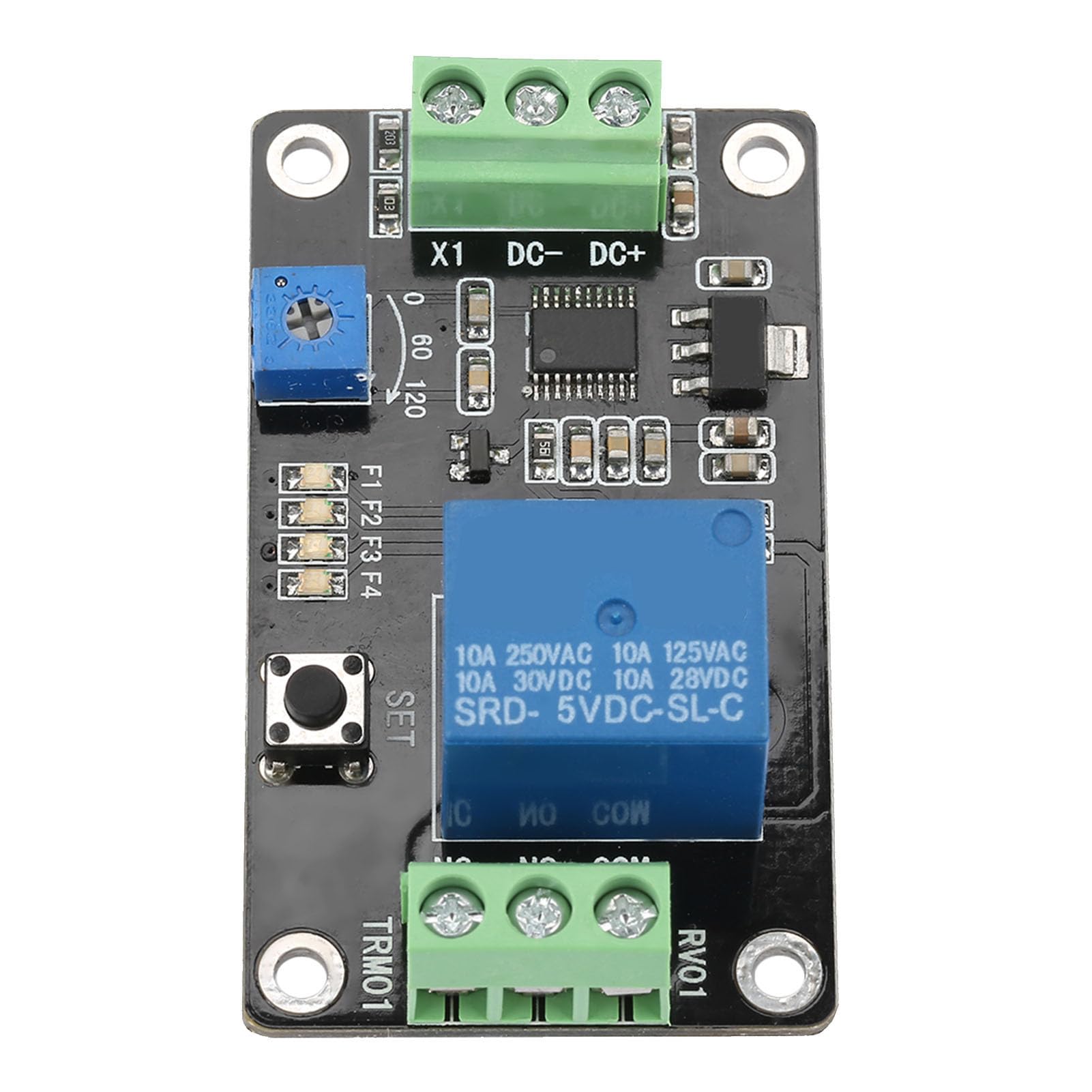 FTVOGUE Timer Relay Module - Self-Locking Delay On/Off Time Switch for DC 5V 12V 24V - Perfect for Home Automation, Industrial Control, and DIY Electronics Projects