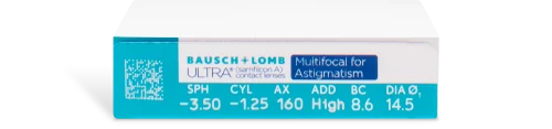 Premium Ultra Multifocal Contact Lenses for Astigmatism - 6 Pack | Clear Vision for Reading & Distance | Perfect for Work, Driving & Outdoor Activities